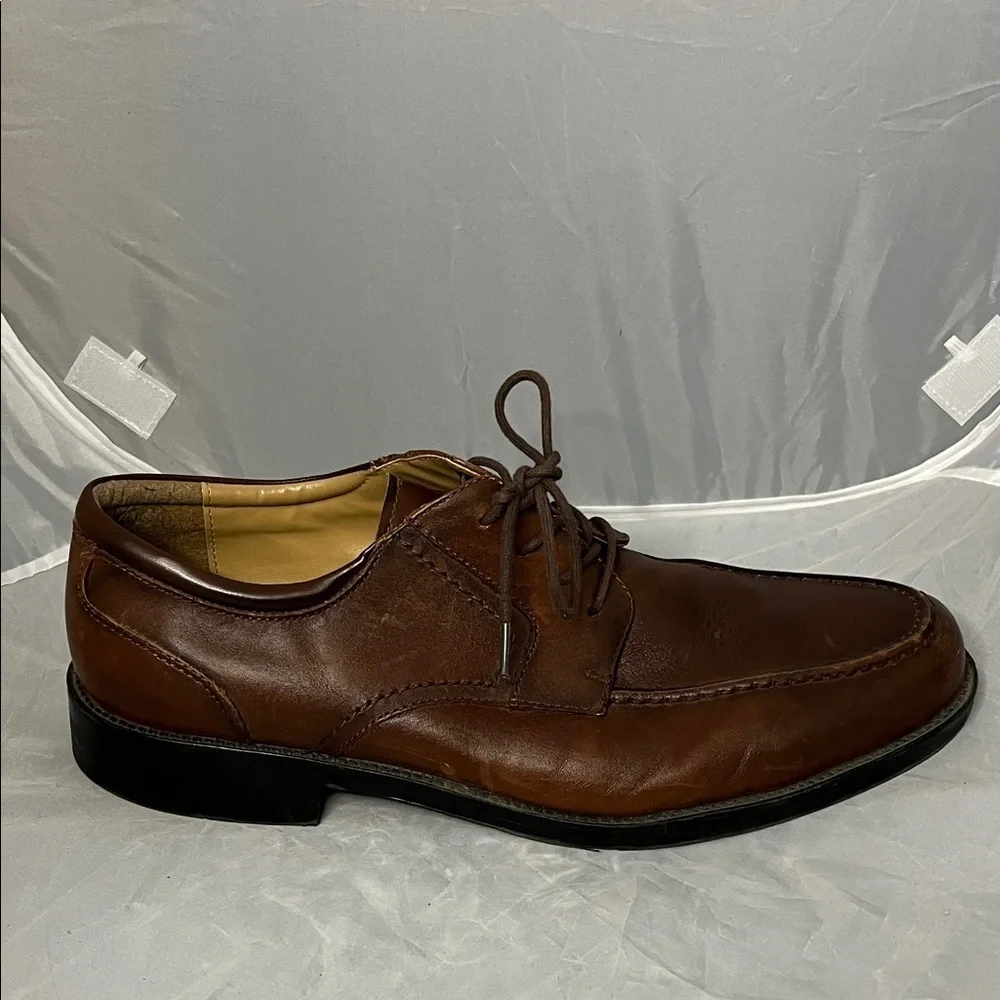 Chaps Men's Dark Brown Genuine Leather Lace-Up Oxfords - Size 11